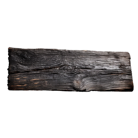 AI generated Burnt wooden plank png isolated on transparent background