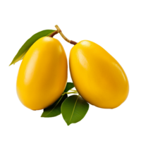 AI generated Egg fruit canistel png isolated on transparent background