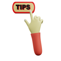 3 d illustration av tips och lura ikon png