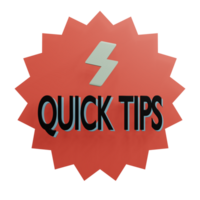 3 D illustration of tips and trick icon png