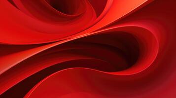 AI generated Abstract red background with curved lines photo