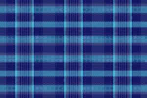 Pastel check plaid vector, drawing pattern background textile. Curtain seamless fabric texture tartan in blue and cyan colors. vector