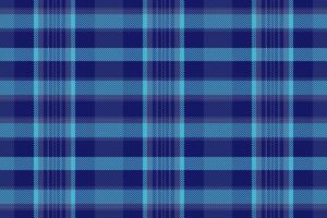 Pastel check plaid vector, drawing pattern background textile. Curtain seamless fabric texture tartan in blue and cyan colors. vector