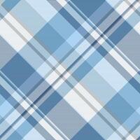 Mockup tartan fabric plaid, lovely pattern vector check. Graphical textile background seamless texture in white and cyan colors.