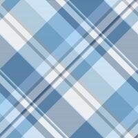 Mockup tartan fabric plaid, lovely pattern vector check. Graphical textile background seamless texture in white and cyan colors.