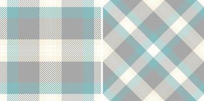 Plaid seamless tartan of texture check background with a fabric textile pattern vector. Set in popular colors. Fashion trends for every season and holiday. vector