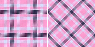 Textile seamless vector of plaid texture check with a fabric pattern background tartan.