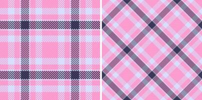 Textile seamless vector of plaid texture check with a fabric pattern background tartan.