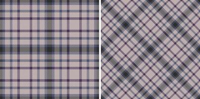 Check background texture of fabric tartan pattern with a plaid textile vector seamless. Set in night colors. Elegant tablecloths for special occasions.