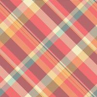 Sexual texture background check, school fabric textile vector. Endless plaid seamless pattern tartan in red and pastel colors. vector