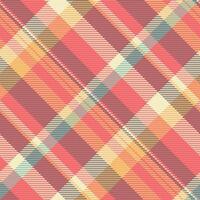 Sexual texture background check, school fabric textile vector. Endless plaid seamless pattern tartan in red and pastel colors. vector