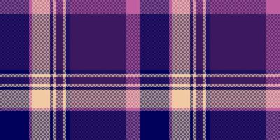 String pattern texture plaid, difficult vector background tartan. Free textile check fabric seamless in violet and blue colors.