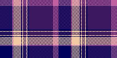 String pattern texture plaid, difficult vector background tartan. Free textile check fabric seamless in violet and blue colors.