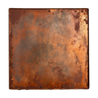 AI generated Rusty metal plate isolated on transparent background png