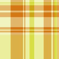 Cut out tartan vector check, bag textile texture fabric. Canvas seamless background pattern plaid in amber and lime colors.