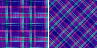 Seamless background textile of check tartan texture with a fabric plaid vector pattern. Set in space colors. Picture frame ideas.