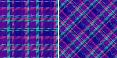 Seamless background textile of check tartan texture with a fabric plaid vector pattern. Set in space colors. Picture frame ideas.