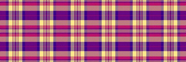Knit background texture vector, checks textile plaid pattern. Installing check fabric tartan seamless in light goldenrod and violet colors. vector
