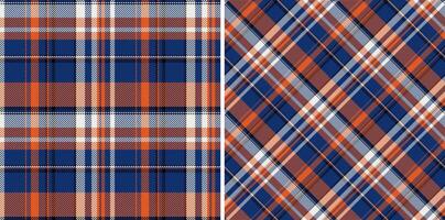 Plaid check texture of fabric vector textile with a seamless pattern tartan background. Set in retro colors. Creative uses of ornamental silk tape.