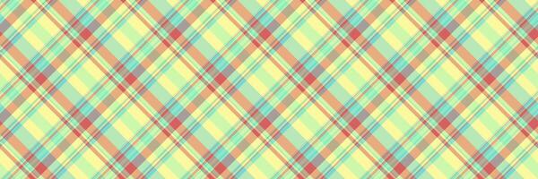 Chic background check pattern, masculine tartan textile seamless. Shape vector texture fabric plaid in green and pastel colors.