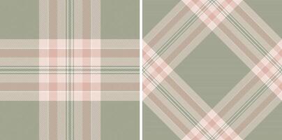 Seamless background pattern of plaid check fabric with a tartan texture textile vector. vector