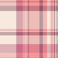 Delicate textile background check, famous texture vector seamless. Exotic tartan fabric pattern plaid in red and light colors.