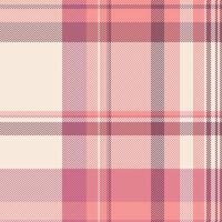 Delicate textile background check, famous texture vector seamless. Exotic tartan fabric pattern plaid in red and light colors.