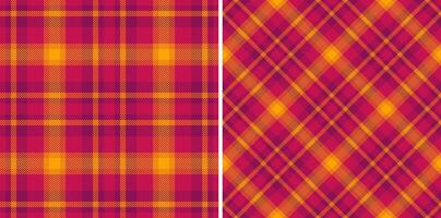 Check seamless textile of background vector tartan with a pattern plaid fabric texture.