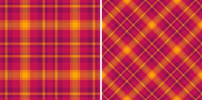 Check seamless textile of background vector tartan with a pattern plaid fabric texture.