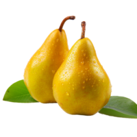 AI generated Fresh group oriental pear png isolated on transparent background