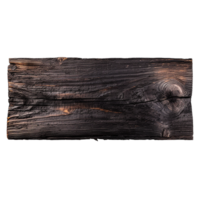 AI generated Burnt wooden plank png isolated on transparent background