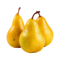 AI generated Fresh group oriental pear png isolated on transparent background