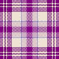 Plaid check pattern in pink. Seamless fabric texture. Tartan textile print. vector