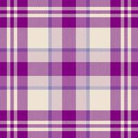 Plaid check pattern in pink. Seamless fabric texture. Tartan textile print. vector