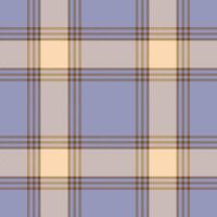 Plaid seamless pattern in blue. Check fabric texture. Vector textile print.
