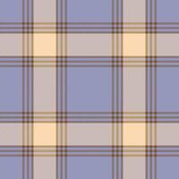 Plaid seamless pattern in blue. Check fabric texture. Vector textile print.