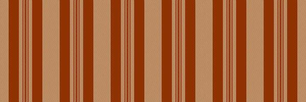 Shirt textile seamless background, costume texture lines vector. Floor stripe vertical fabric pattern in orange and light colors. vector