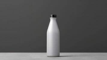 AI generated Milk Bottle Mock-Up photo