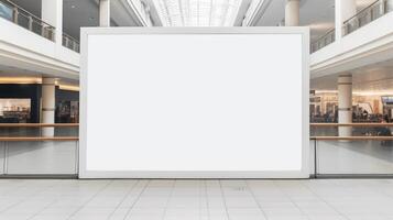 AI generated Blank billboard mockup photo