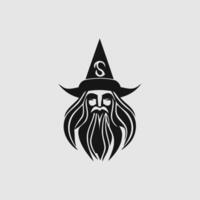 AI generated Wizard logo design illustration vector template, witch wizard logo