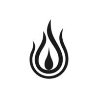 AI generated fire flame vector logo design.fire logo.fire logo design inspiration. elegant abstract design template elements.