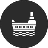 icono de vector de barco