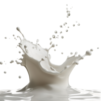 AI generated A milk splash isolated on a transparent background png