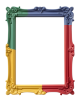 AI generated One colorful picture frame for modern interior isolated on a transparent background png