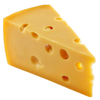 ai généré une fromage tranche isolé sur une transparent Contexte png