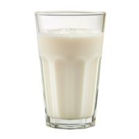 ai généré une verre de Lait côté vue isolé sur une transparent Contexte png