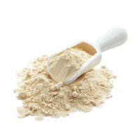 AI generated A scoop of spelt milk powder isolated on a transparent background png