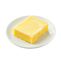 AI generated A butter pat isolated on a transparent background png