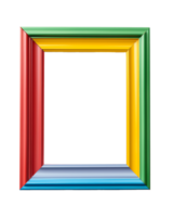 AI generated One colorful picture frame for modern interior isolated on a transparent background png