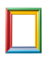 AI generated One colorful picture frame for modern interior isolated on a transparent background png